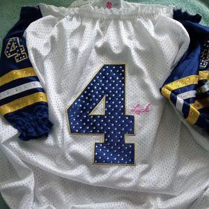 West Virginia Collegiate Cold shoulder top..size Medium. Women. Junior.Jersey